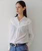EN OR Cotton Lace Tuck Blouse - White