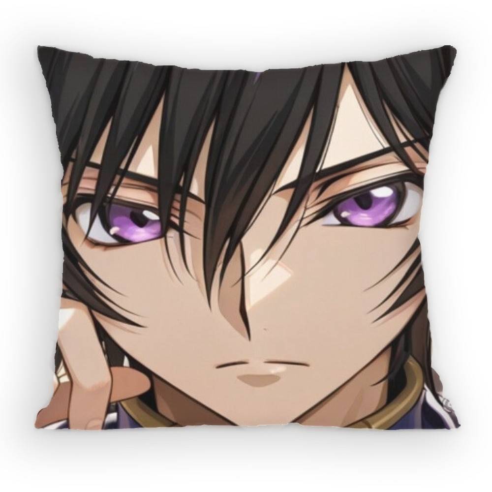 Anime Code Geass Lelouch Lamperouge Pillow Case Antidustmite Pillowcase Invisible Zipper Silky Short Plush Sofa Cushion Cover