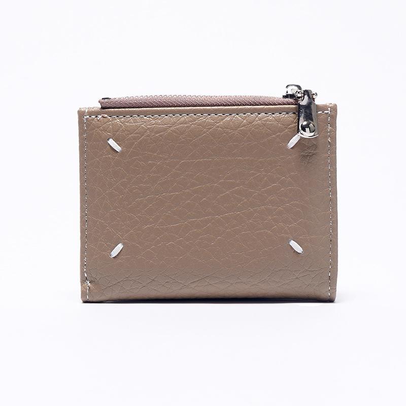 Women's Wallet Ins Women's Small Wallet Women's High-end Short Wallet Change Bag Solid Color Zipper Hand-held
