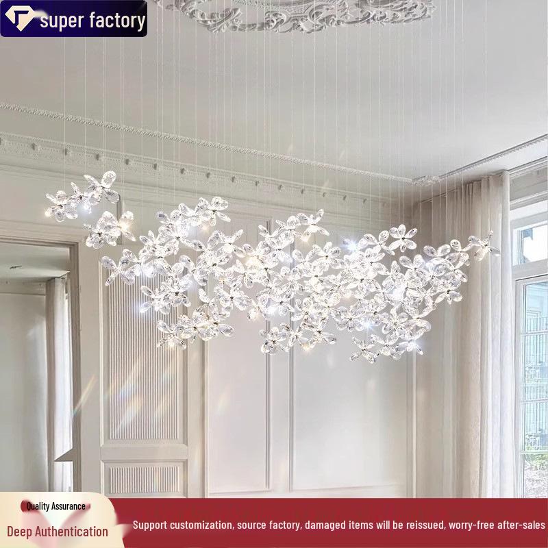 Modern French Crystal Chandelier: Luxury Pendant Light for Dining Room, Restaurant, Cafe, or Bar