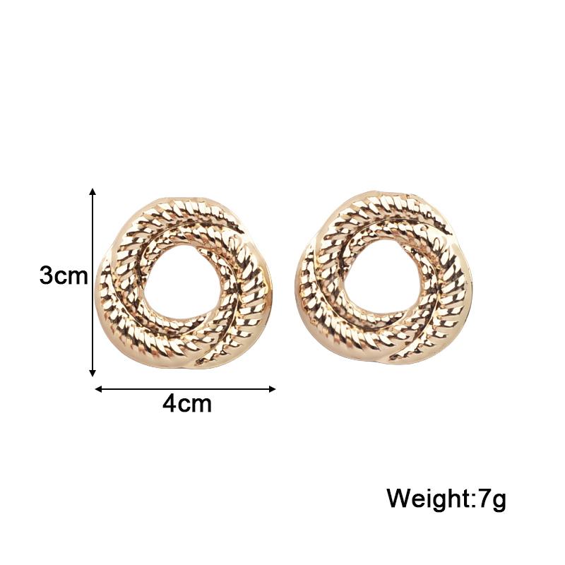 Boucles d'oreilles pendantes torsadées en métal pour femmes, couleur or, alliage enveloppé, déclaration géométrique irrégulière, oreille féminine, zircon, pendientes mujer