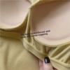 Women's Korean Threaded Camisole with Built-in Chest Pads - Solid Color Summer Top