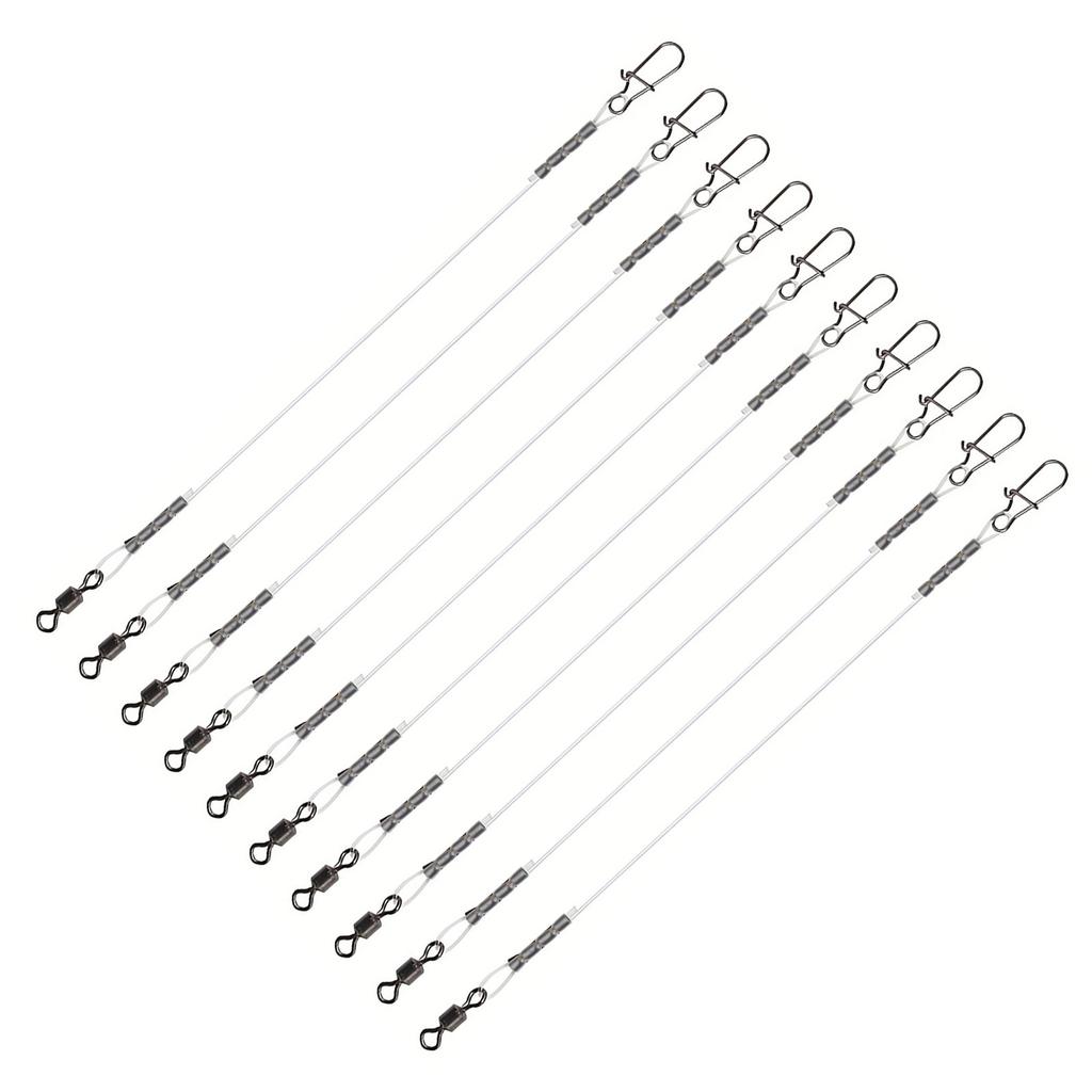 Fluorocarbon Leaders Set for Saltwater Freshwater Fishing Leader Line with Swivel and Snap Fluorocarbon Fishing Leaders