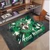 Personalized Crystal Velvet Carpet Hibernian FC Pattern Non Slip Floor Rug