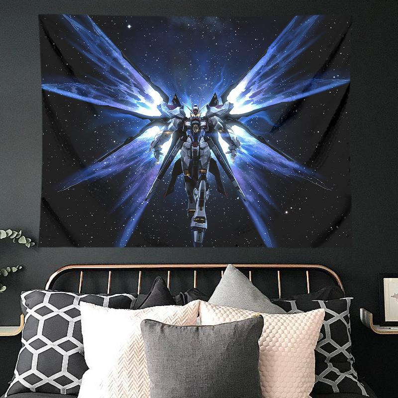 Mobile Suit Gundam Hanging Cloth Anime Background Cloth Bedroom Dormitory Decoration Cloth Wall Cloth Hanging Blanket