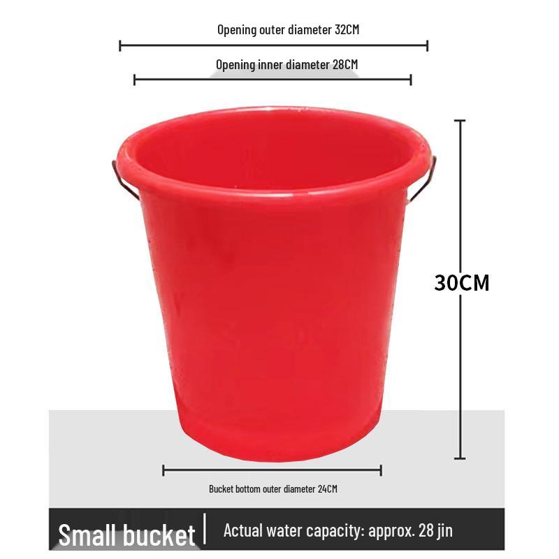 Durable Round Plastic Bucket with Lid for Household Water Storage, Large & Extra-Large Capacity
