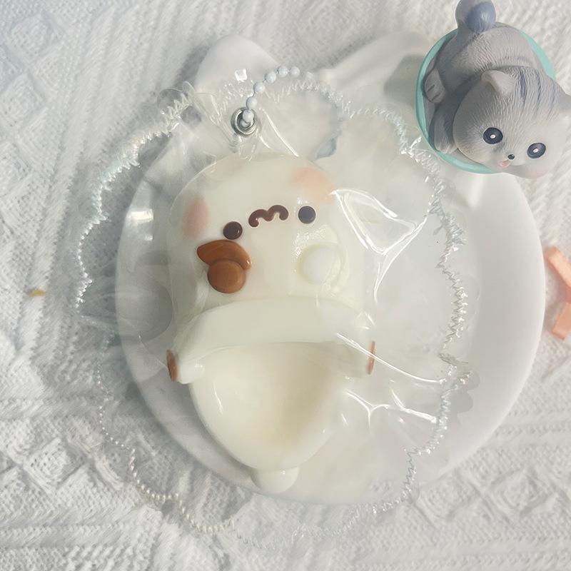 Creative Quirky Cute Squeezable Mini Puppy Bear Pig Slippers Silicone Taba Squishy Kids Toy Gift Girls Diy Bag Charm Blind Box