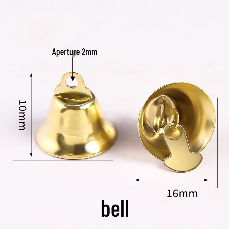 Retro Handmade Gold Christmas Trumpet Bells DIY Ornaments Pendant