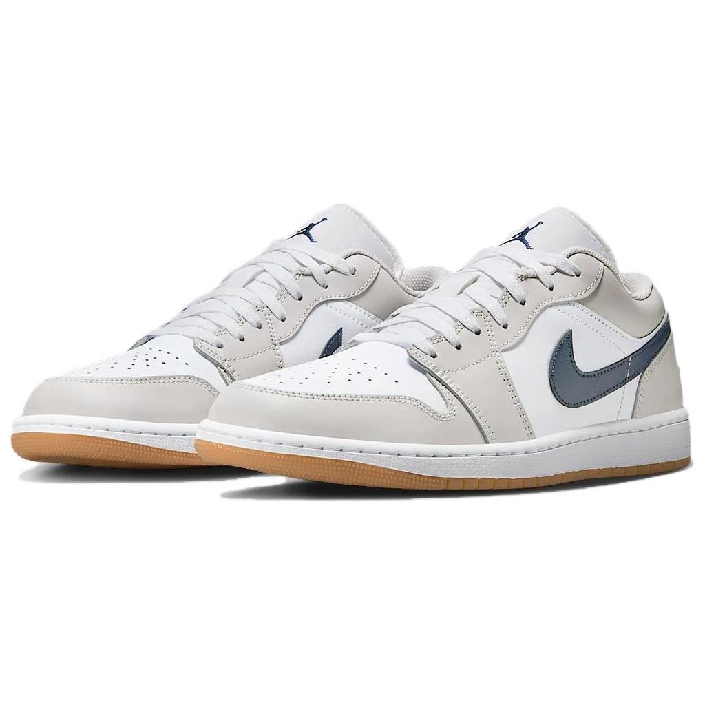 New JORDAN 1 Low Midnight Navy Neutral Grey 553558-146