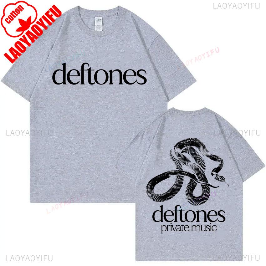 Deftones Band Metal Alternativo Stampa Grafica Serpente T-shirt Unisex Stile Vintage Oversize Streetwear Concerto Tour