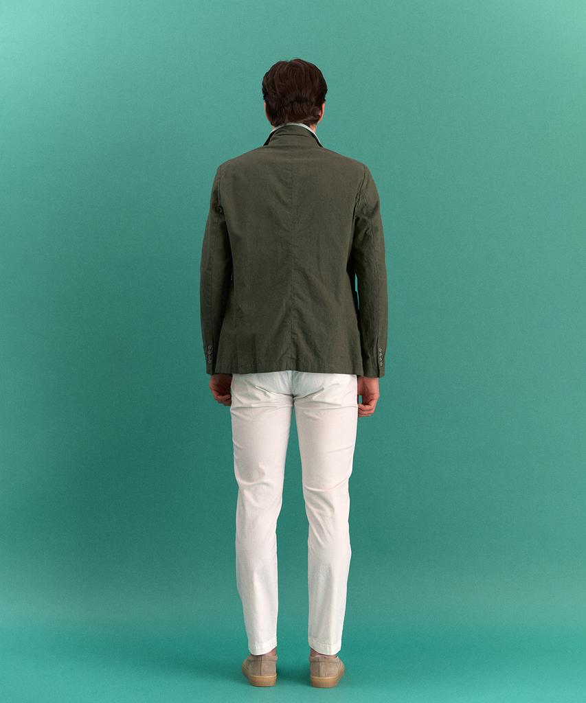 PANICALE White Regular Slim Fit Cotton Pants (Type A)