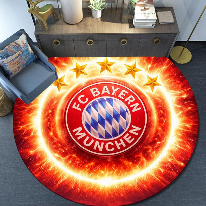 FC Bayern München,Round Area Rug,Carpet Rug for Living Room Bedroom Sofa Playroom Decor,Non-slip Floor Mat