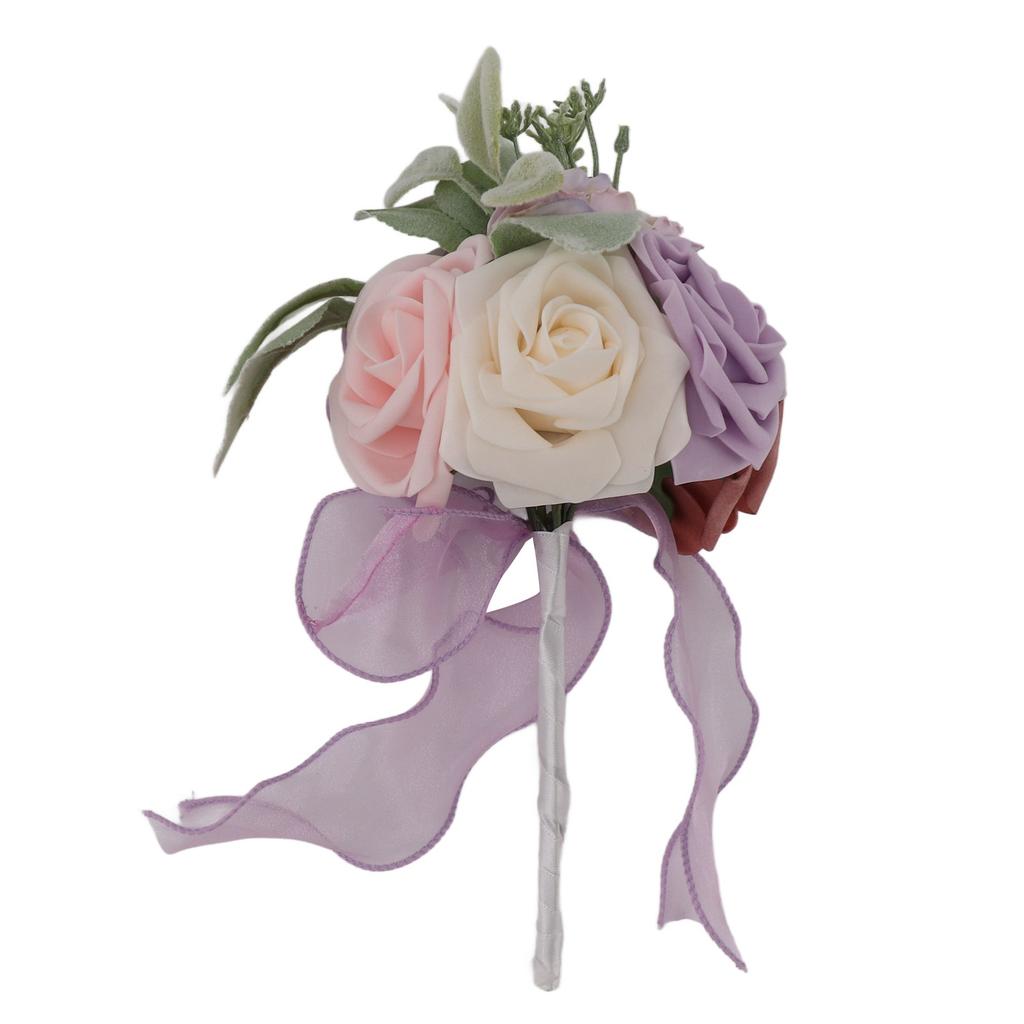 Romantische Rose Braut Hochzeitsstrauß Künstliche Seidenblumen Kunstblumen Brautjungfernstrauß Zuhause