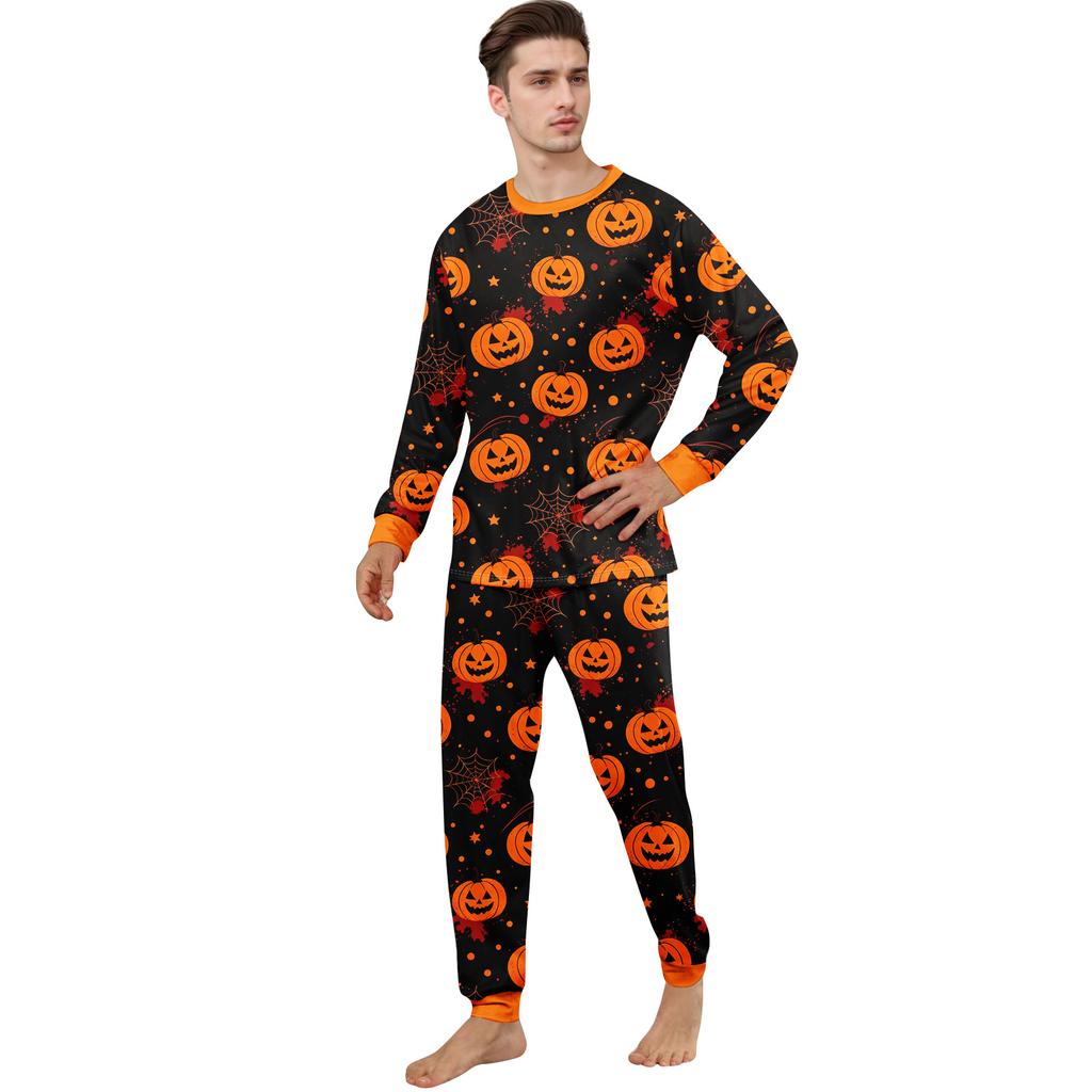 Matching Family Halloween Pajama Set Long Sleeve Top and Pants for Women and Kids