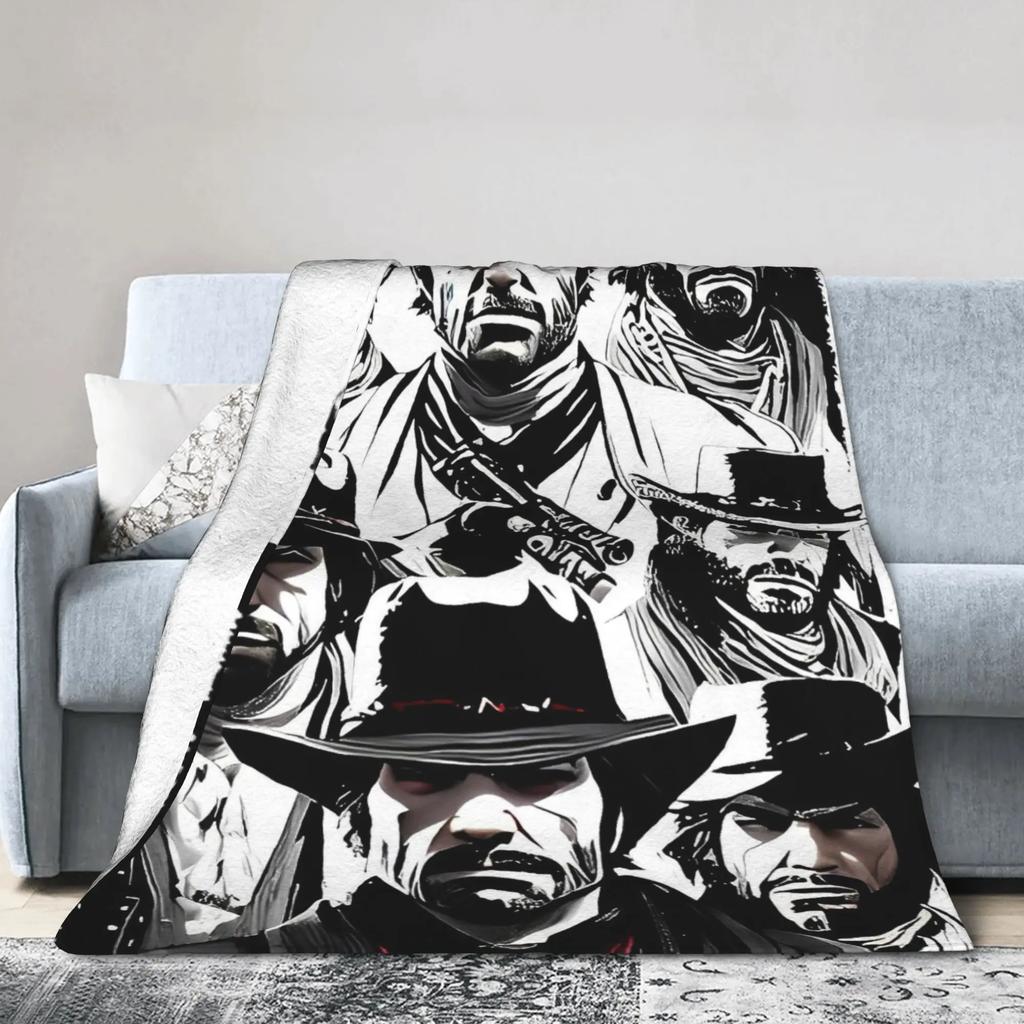RDR Video Game Inspired Soft Warm Blanket for Bedding Throws Home Decor Perfect for Autumn Kids and Fashionable Bedspread Use