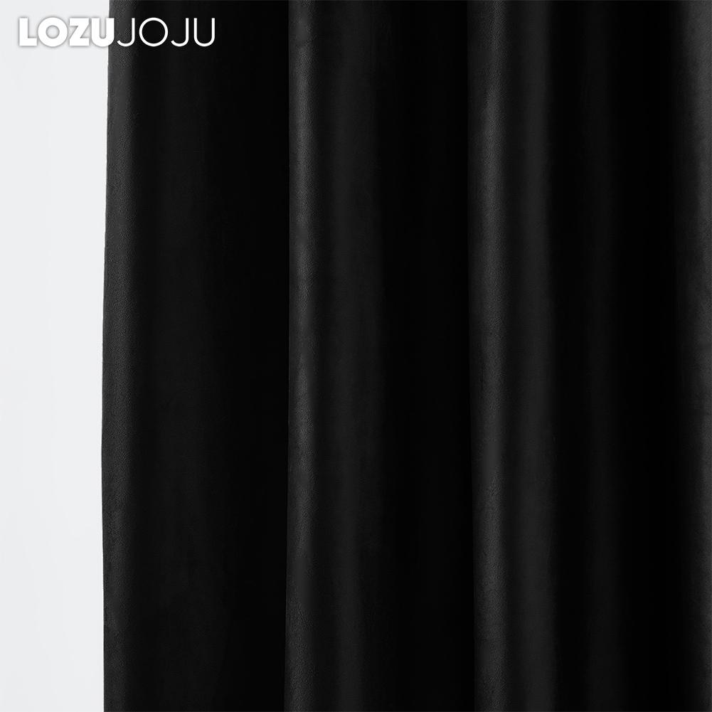 1PC LOZUJOJU Modern 70-80% Light Blocking Solid Color Velvet Soft Blackout Curtains for Living Room Bedroom Home Decor