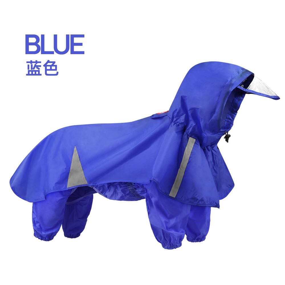 

2 шт./компл. комбинезон для больших собак, дождевик, водонепроницаемая одежда для домашних животных, дождевик для средних и больших собак, дождевик для лабрадора, пончо для французского бульдога XL синий