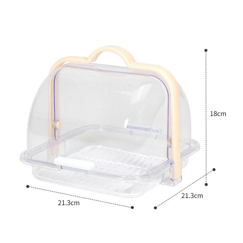 

Portable Sealed Storage Box Set for Coffee, Milk, Bread, and Cutlery with Drain Rack