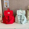 Schoolbag Schoolbag Female High School Backpack Female 1011 Winter New Fashion Letter Backpack Simple Large Capacity Travel Bag