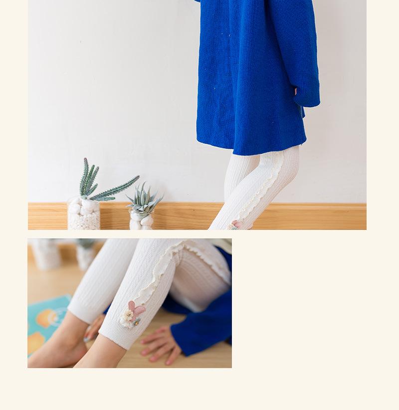 Mädchen Mitteldicke Elastische Herbst Rüschen Leggings 2023