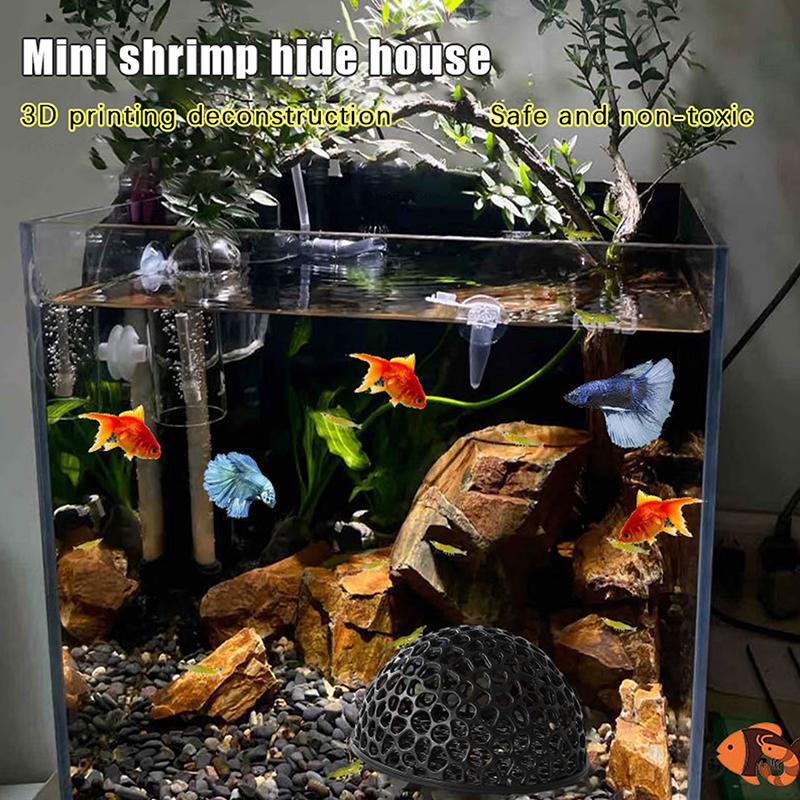 3D Printed Hiding Cave Shelter Ornaments For Small Fish Shrimp To Breed, Play And Rest,Fish Tank Accessories Aqaurium Decoration