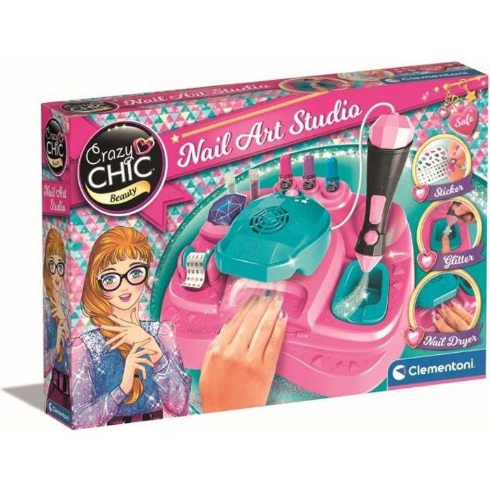 Clementoni - Nail Art Studio - Machine À Paillettes + Sècheuse Vernis - Vernis Inclus