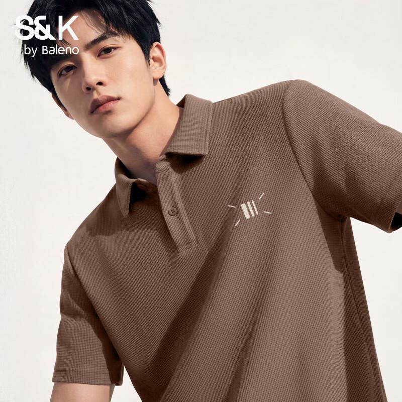 

Baleno S&K Series Men s Waffle Knit Polo Shirt M