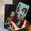 Handyhülle Case für Motorola Moto G22 Edge40 G60s G51 G73 G53 G30 G52 G50 G71 Edge 20 Pro 30 Lite G32 Rose Schädel