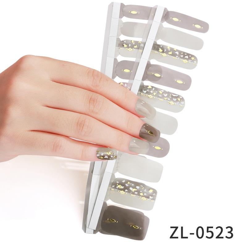 New French Manicure Stickers Waterproof Hot Stamping Ins Valentine's Day Nail Stickers