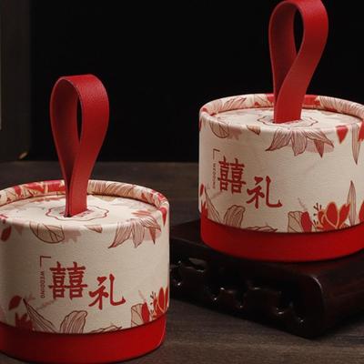 Foldable Round Candy Gift Box for Weddings and Engagements