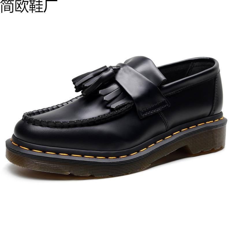 Quaste Damen Leder Niedrige Schuhe Damen Mode Student Runde Spitze Freizeitschuhe Groß