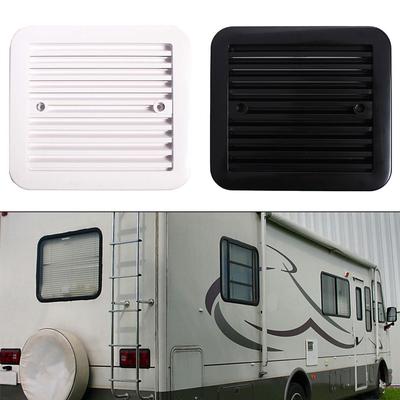 Caravan Ventilation Fan Grille Double Window Side ABS Refrigerator Vent Louver Suitable for Yachts Trailers and RVs