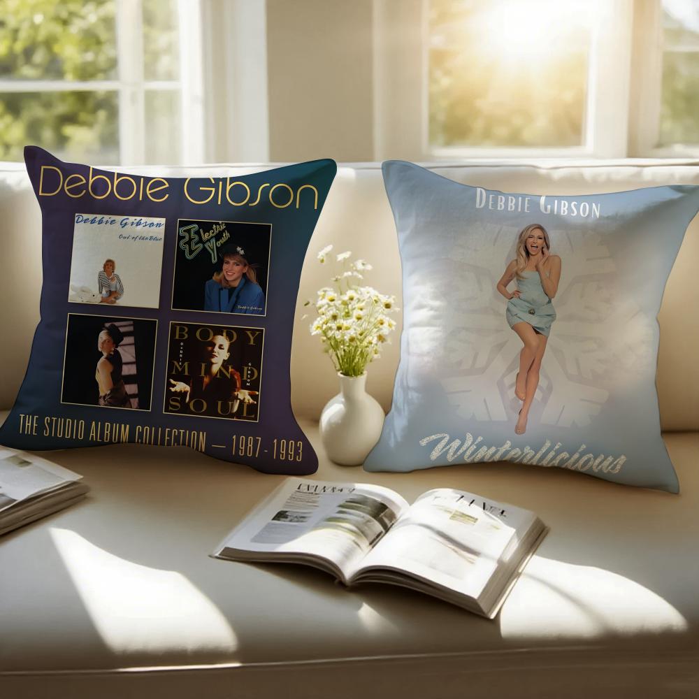 Debbie Gibson Pillow Case Anti-dustmite Pillowcase Invisible zipper silky short plush Sofa cushion cover