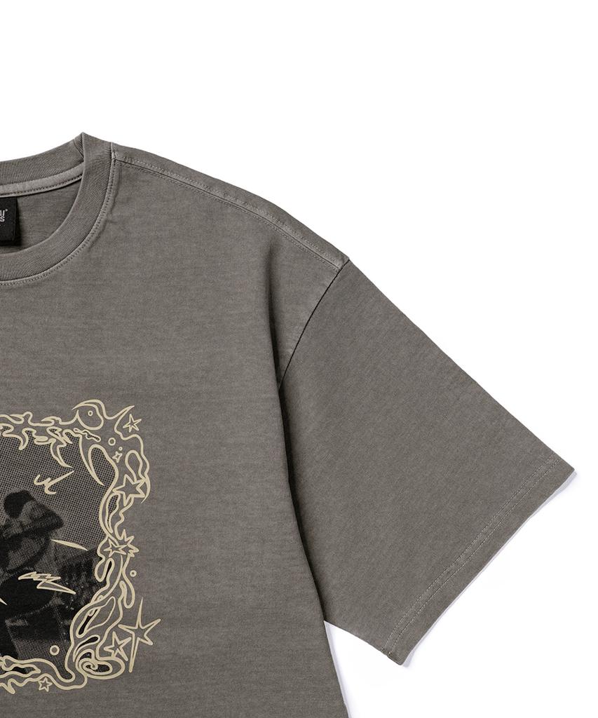 GAKKAI UNIONS Festa Pigment Short Sleeve T-Shirt Khaki Mocha