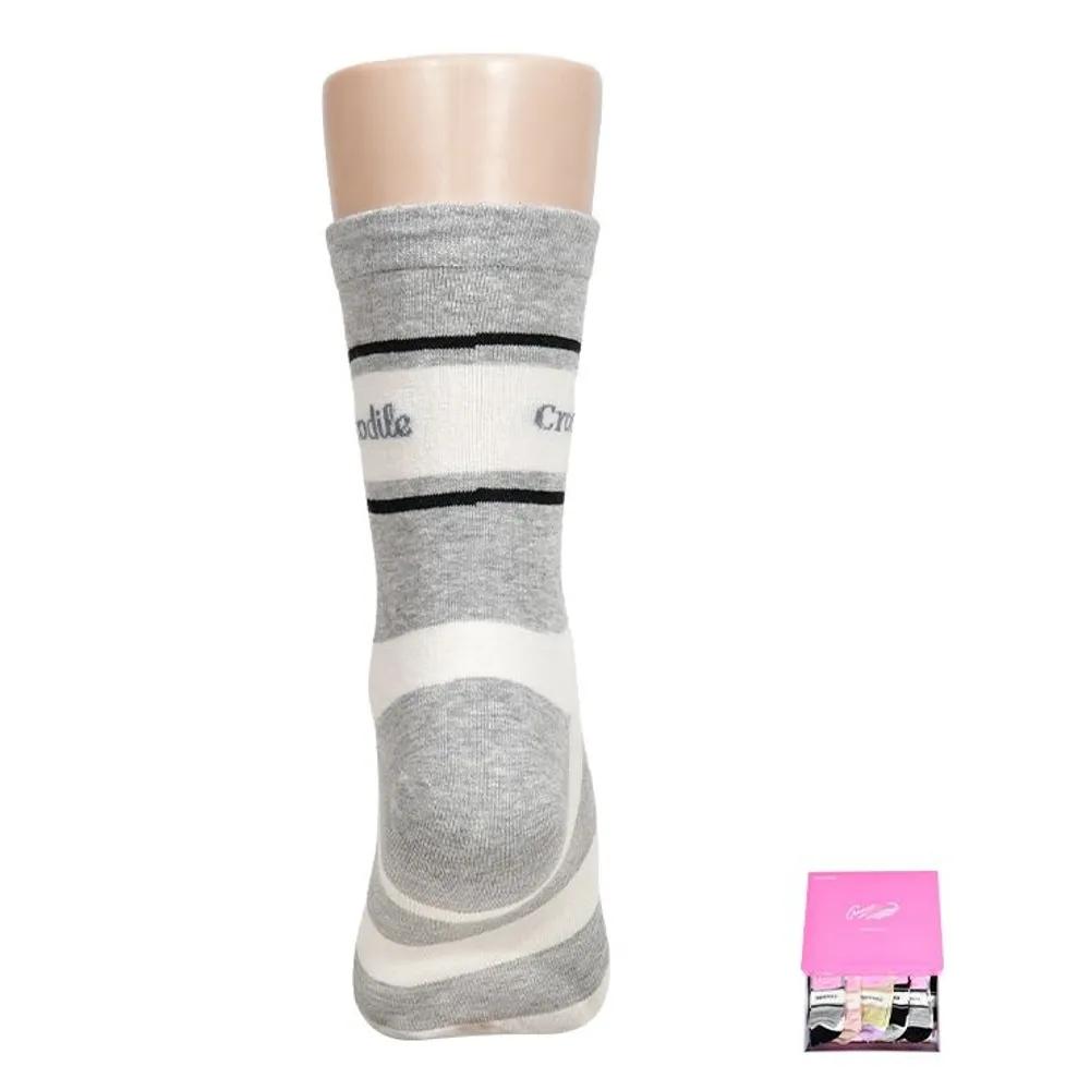 Crocodile Stylish Color Block Women's Mid-Calf Fashion Socks