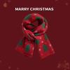 Red Scarf Women's Winter Versatile Premium Sense China Red Checked Destiny Women's Winter Scarf Christmas New Year