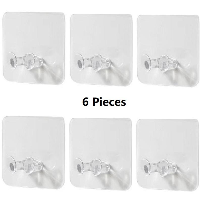 6 Pcs Power Plug Holder Wall Mounted Organizer for Charger, Toothbrush Holder Adhesive Wall Plug Hooks for Kitchen Bedroom