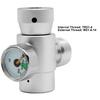 CO2 Filling Tank Cylinder Refill Adapter Connector Kit For SodaStream (Silver with Meter)