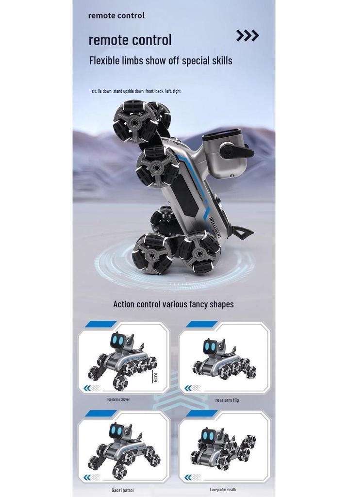 Remote-Controlled Eight-Wheeled Robot Car Toy for Kids - Hand-Sensing, Four-Wheel Drive Stunt Functionality