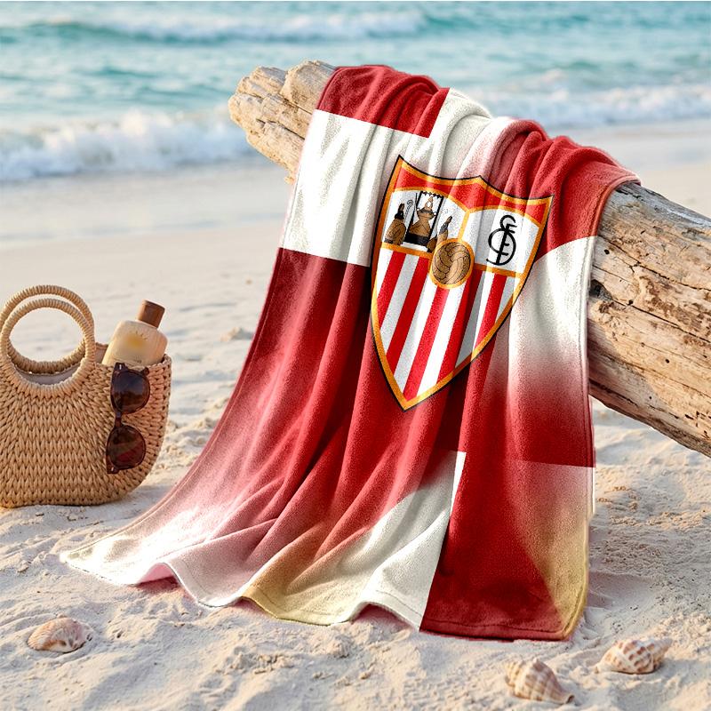 Sevilla FC Print Microvezel Strandlaken Sneldrogend Absorberend Grote Handdoek Voor Strand Zwemmen Reizen