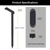 2 Pack Solar Pathway Lights Outdoor Waterproof Solar Garden Lights Solar Powered Landscape Pathway Lights for Garden Path