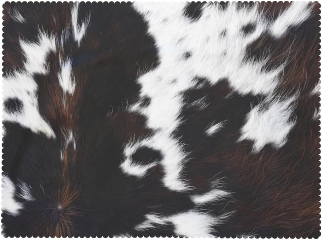 Cow Print Tablecloth Black Brown Cowhide Pattern Cattle Animal Fur Western Farmhouse Table Cover