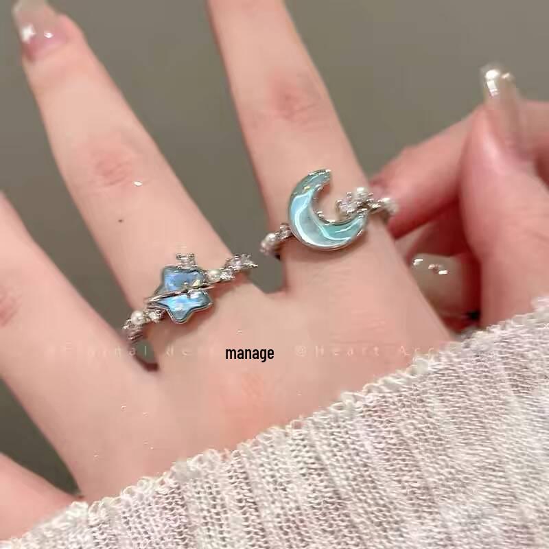 Bague ouverte polyvalente style coréen: Tempérament Élégant, Design de Personnalité Simple pour Femmes et Couples