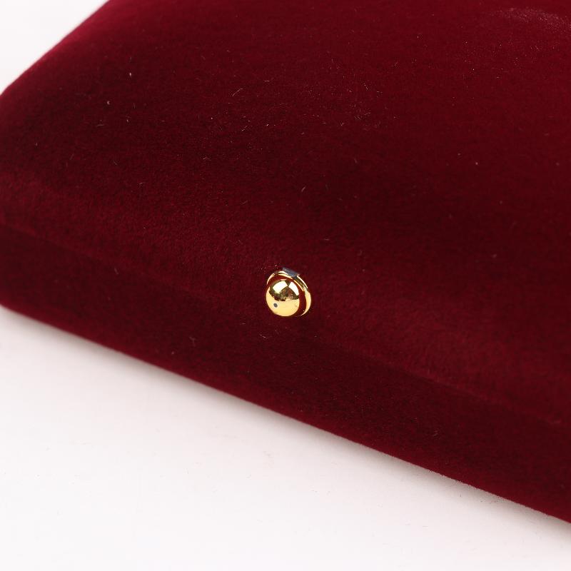 Beflockte Gold Schnalle Schmuckschatulle Anhänger Ring Halskette Ohrring Armband Display Aufbewahrungsbox Luxuriöse Gefühle Verpackungsschachtel