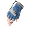 Autumn and winter children's half-finger gloves, velvet warm boys and girls, non-slip half-finger children, student sports riding