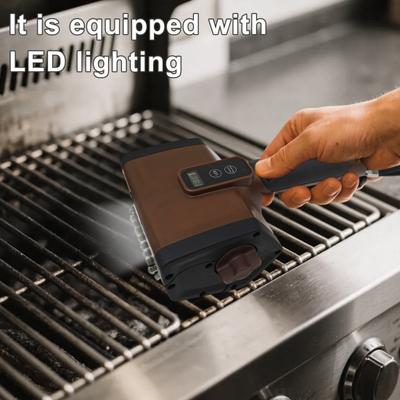 Electric Grill Brush with Stainless Steel Bristle-Free Head Rechargeable Cordless Barbecue Grill Cleaner BBQ Essential Accessories
