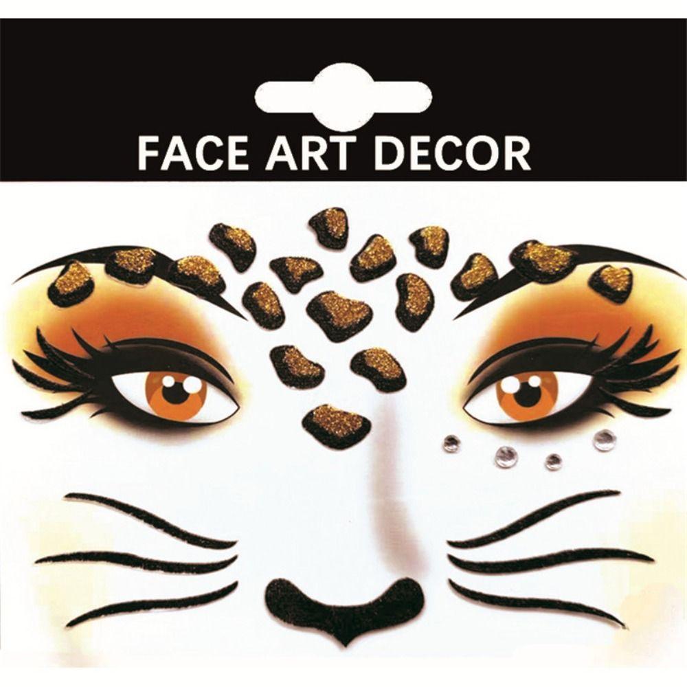 Cartoon Face Stickers Glitter Face Art Decor Glitter Makeup Stickers  Theater Gifts Birthday Party
