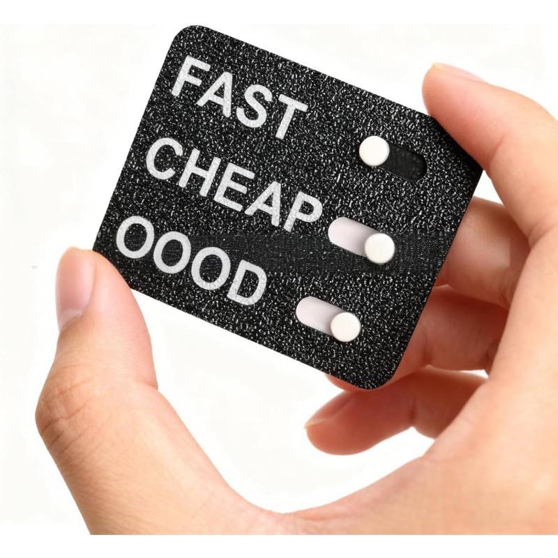 

Fast Cheap Good Slider, 3D Printed Creative The Business Dilemma Slider, Funny Office Decision Toy for Entrepreneurs and Teams (3pcs) 1 PC