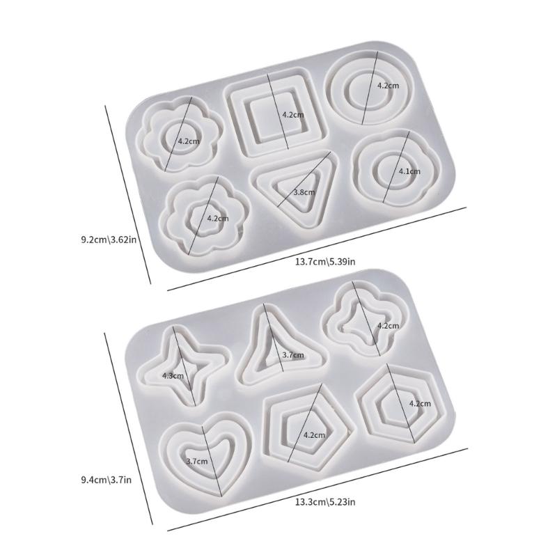 Keychain and Jewelry Crafting Molds Sturdy Silicone Pendant Molds for Epoxy Resin Shaker Charm and DIY Decorations