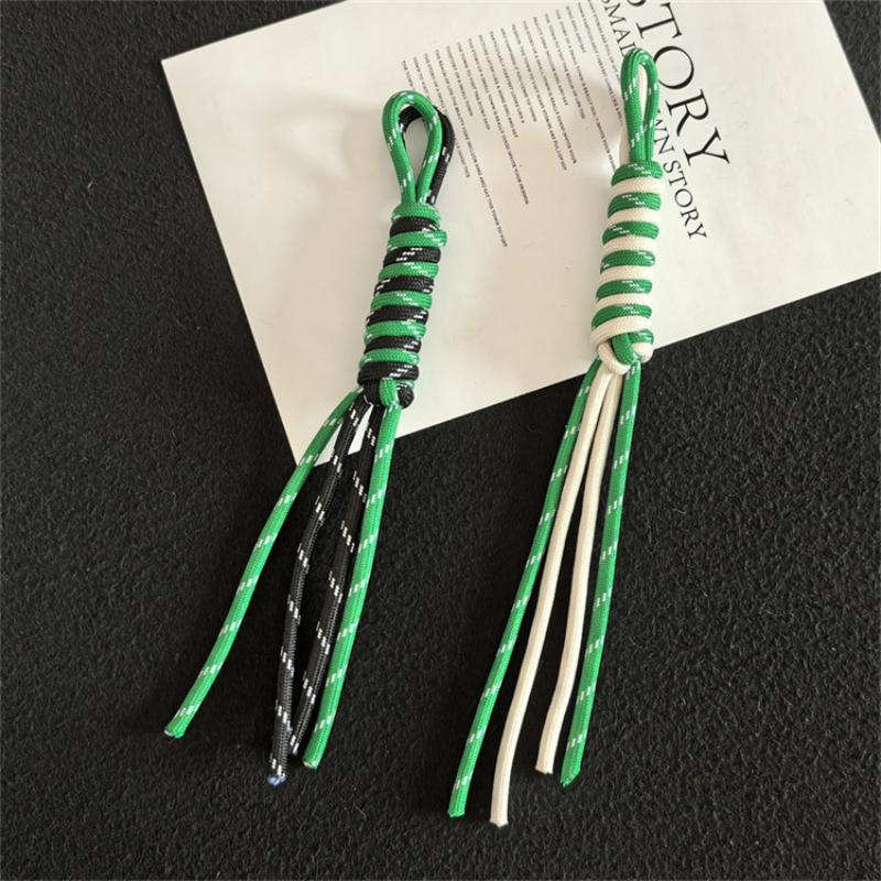 Creative Anti-Lost Knot Nylon Rope Keyring Colorful Braided Lanyard Keychain For Car Backpack Pendant Accessories Gift